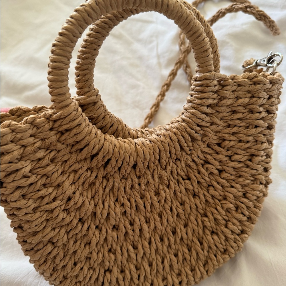Woven Straw Handbag - Natural - Picture 3 of 5
